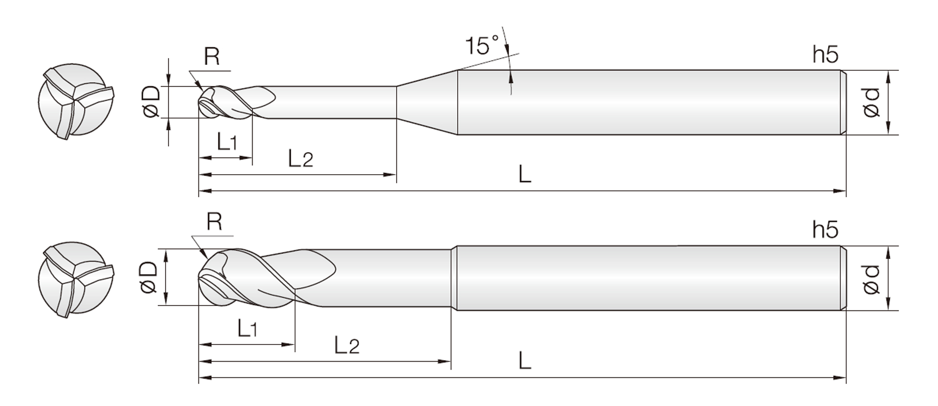 3SURB ( 45° 헬릭스 리브 볼)
