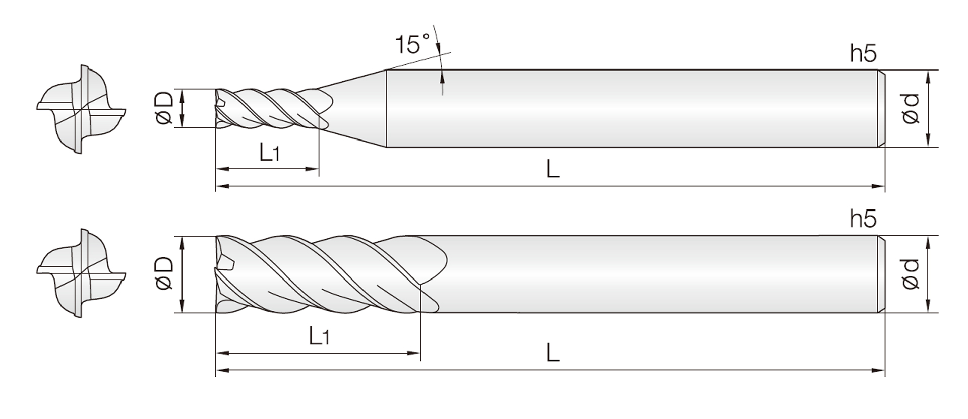 4HEM (45° 헬릭스 엔드밀)
