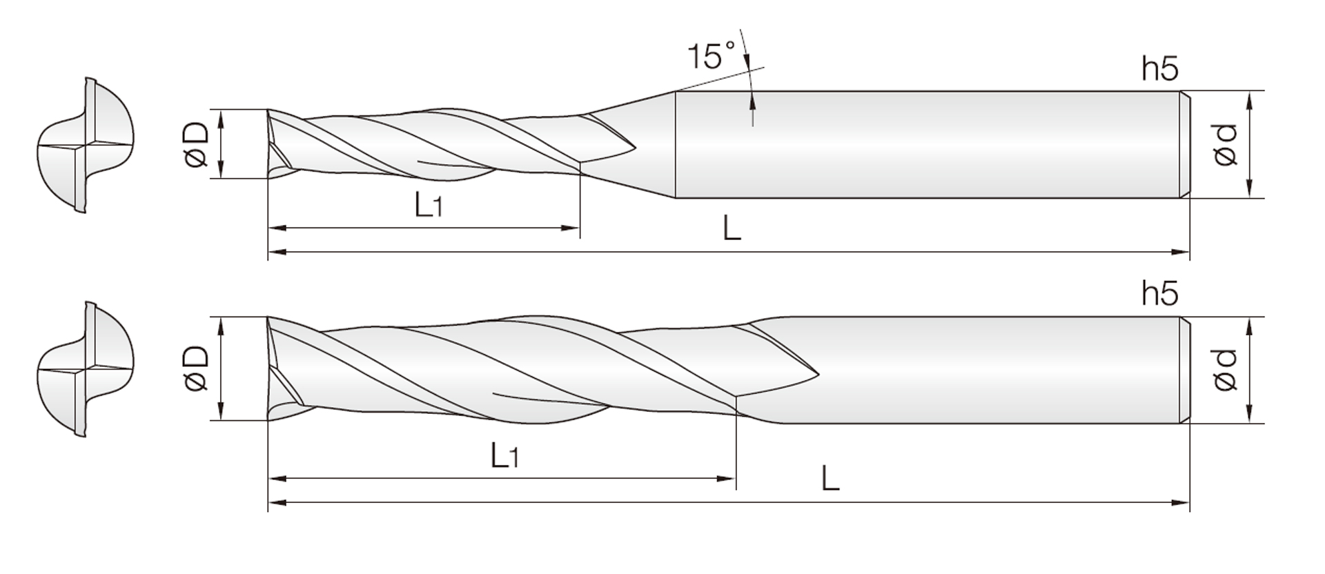 2LEMG (Long Length End mills)