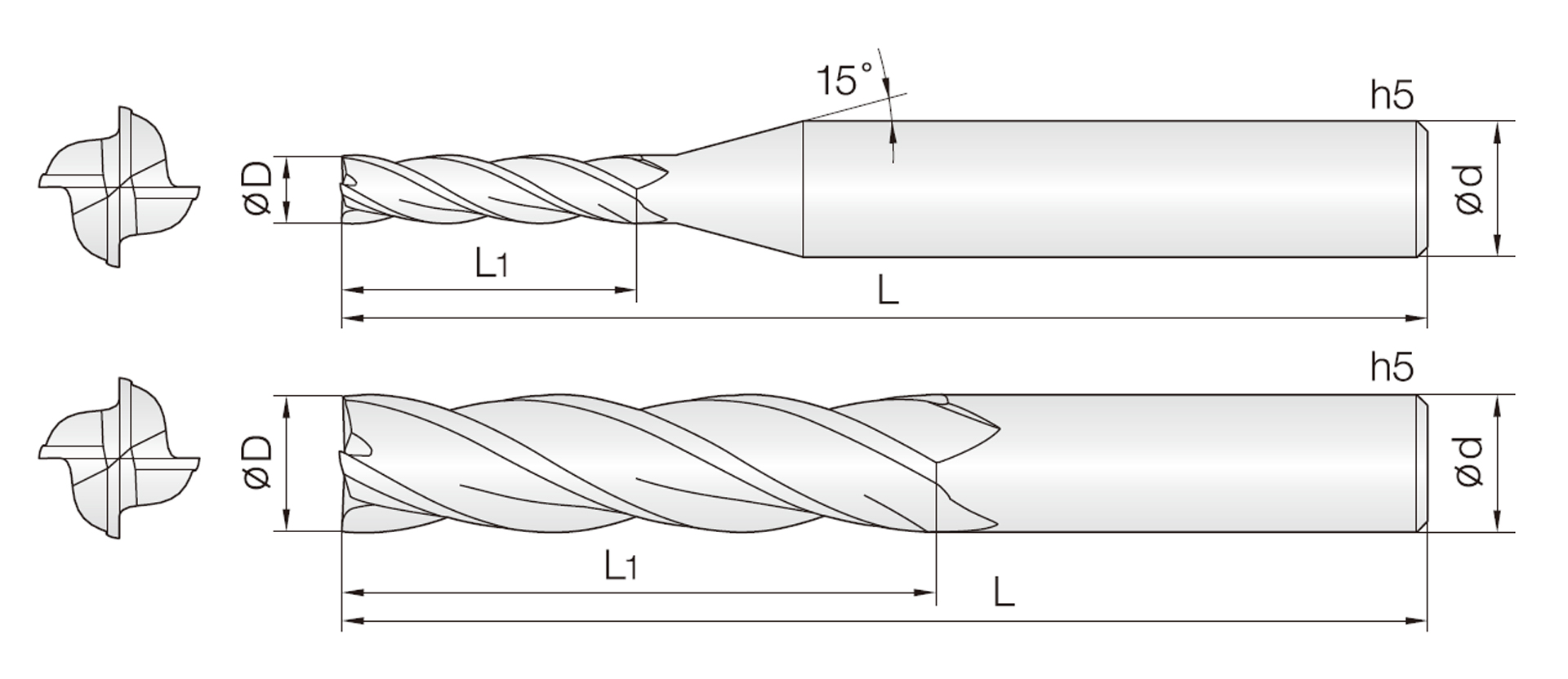 4LEMG (표준 길이 엔드밀)