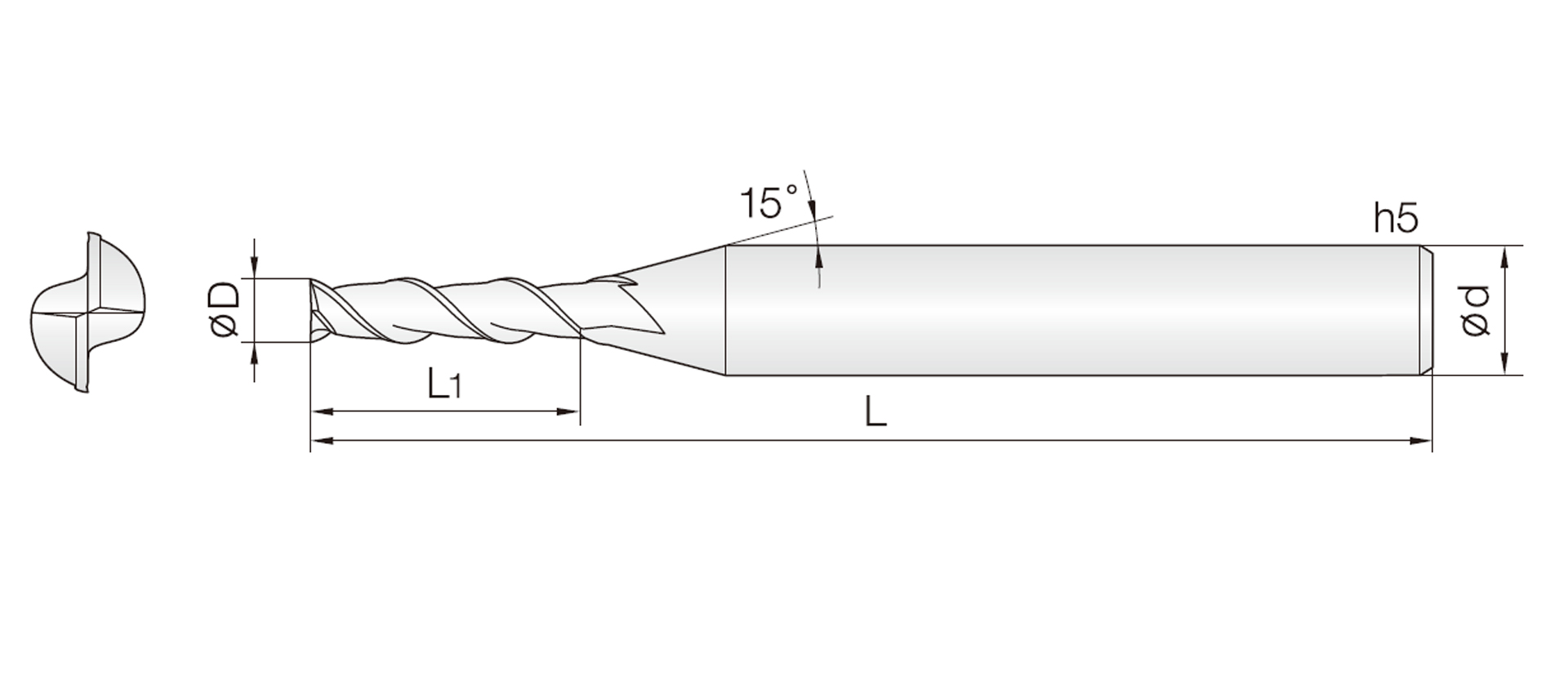 2ALE (45° 헬릭스 엔드밀)