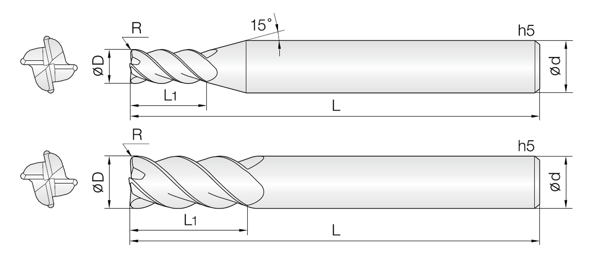 4VSC (hocheffizient universell Torusfräser)