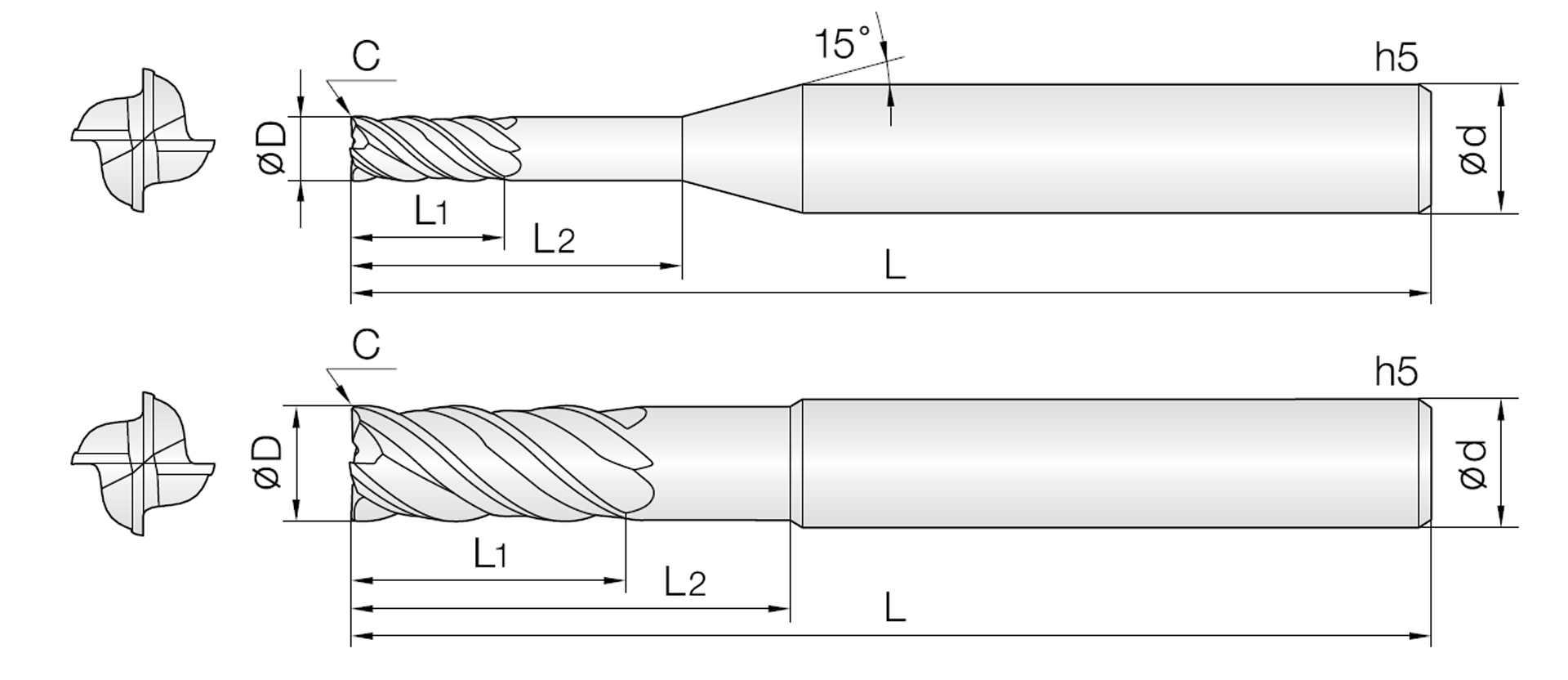4SLE (고속 슬로팅 엔드밀)